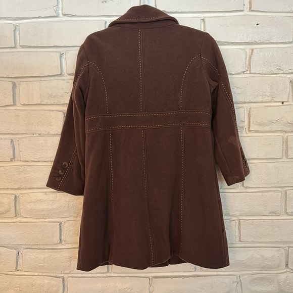 Girl’s Gap Brown Winter Wool Blend Jacket. Size 4 - Picture 2 of 6